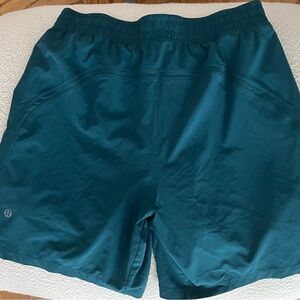 Lululemon Pace Breaker Lined 7in Teal Athletic Shorts